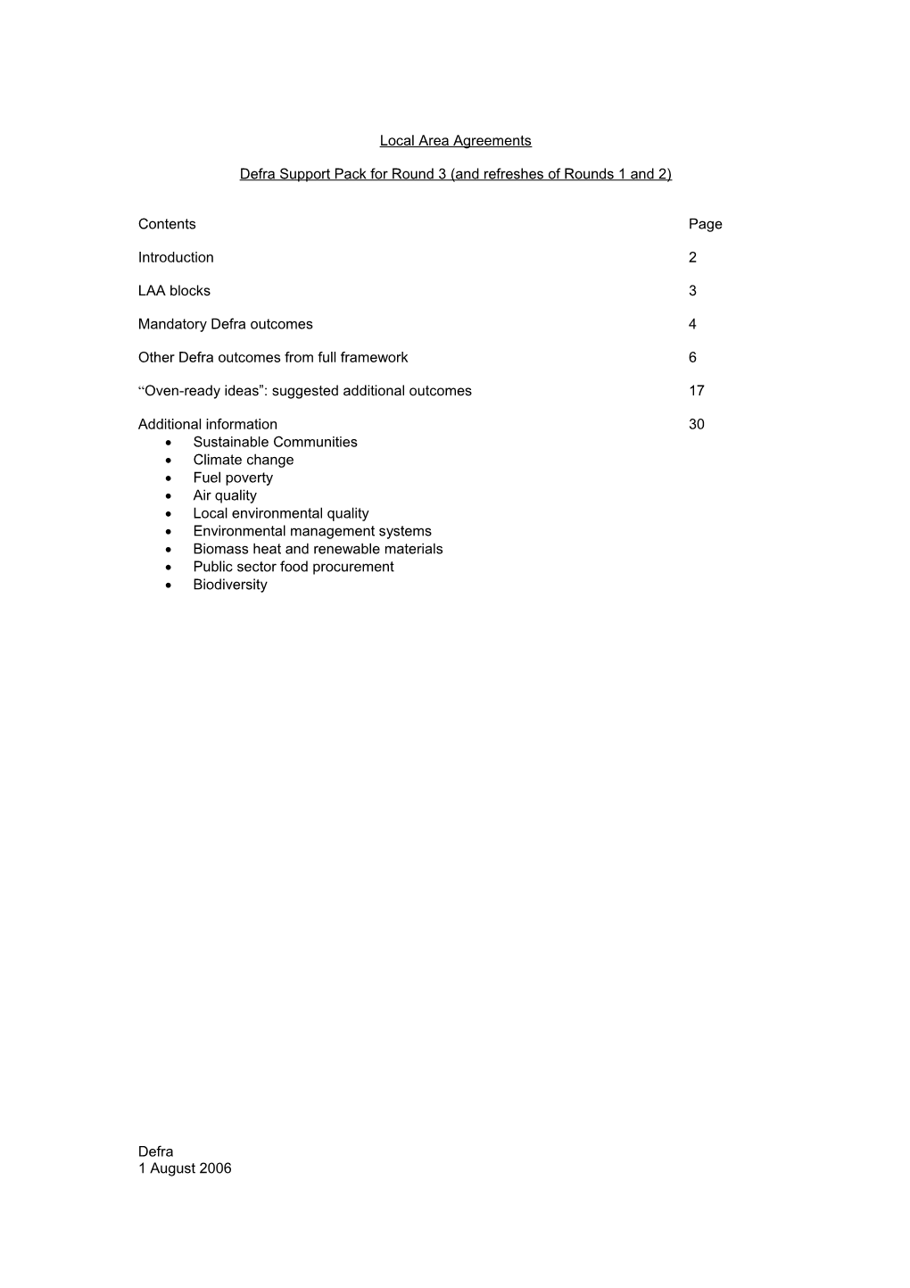 Defra Support Pack for Round 3 (And Refreshes of Rounds 1 and 2)