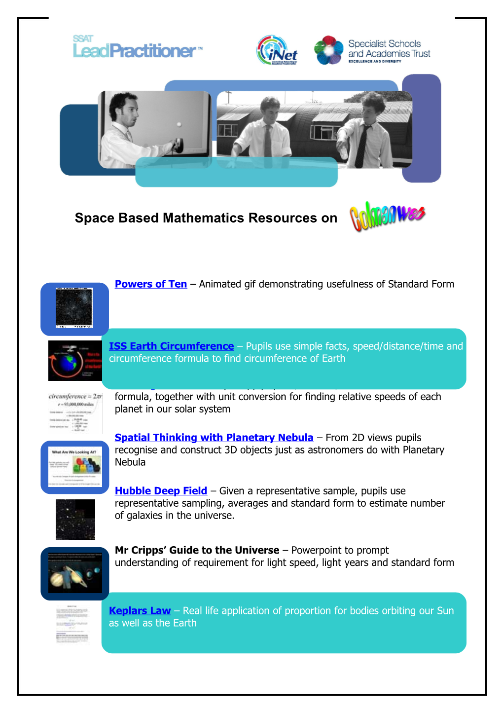 Motivating Pupils and Aspirations in Mathematics