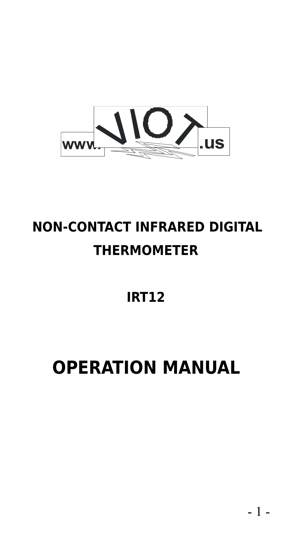 Non-Contact Infrared Digital Thermometer