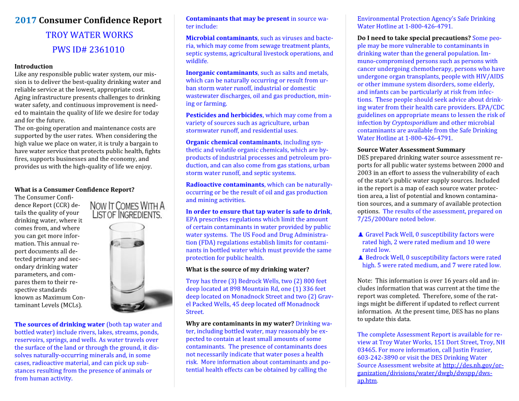 Water Quality Report - 2011