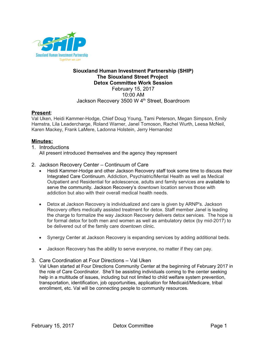 Siouxland Human Investment Partnership (SHIP) s1