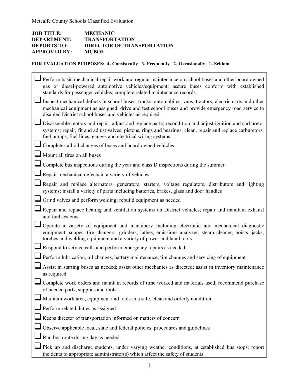 Barren County Schools Classified Job Descriptions s1