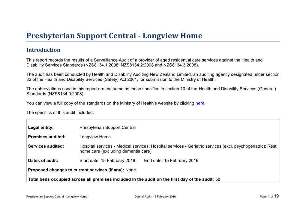 Presbyterian Support Central - Longview Home