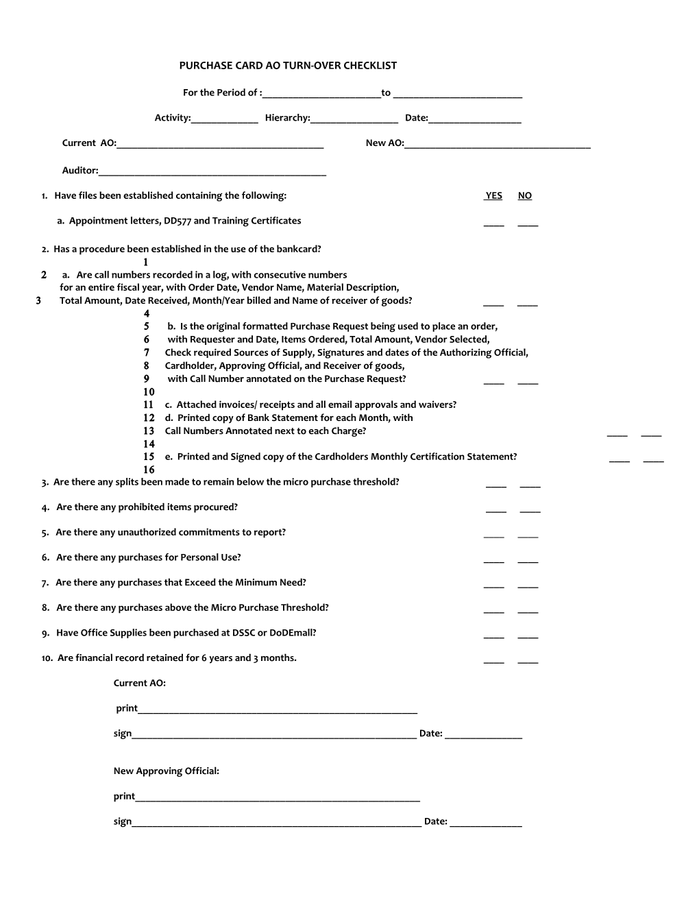 Credit Card Evaluation Checklist