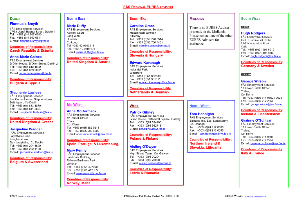 Fás Regional Eures-Advisers