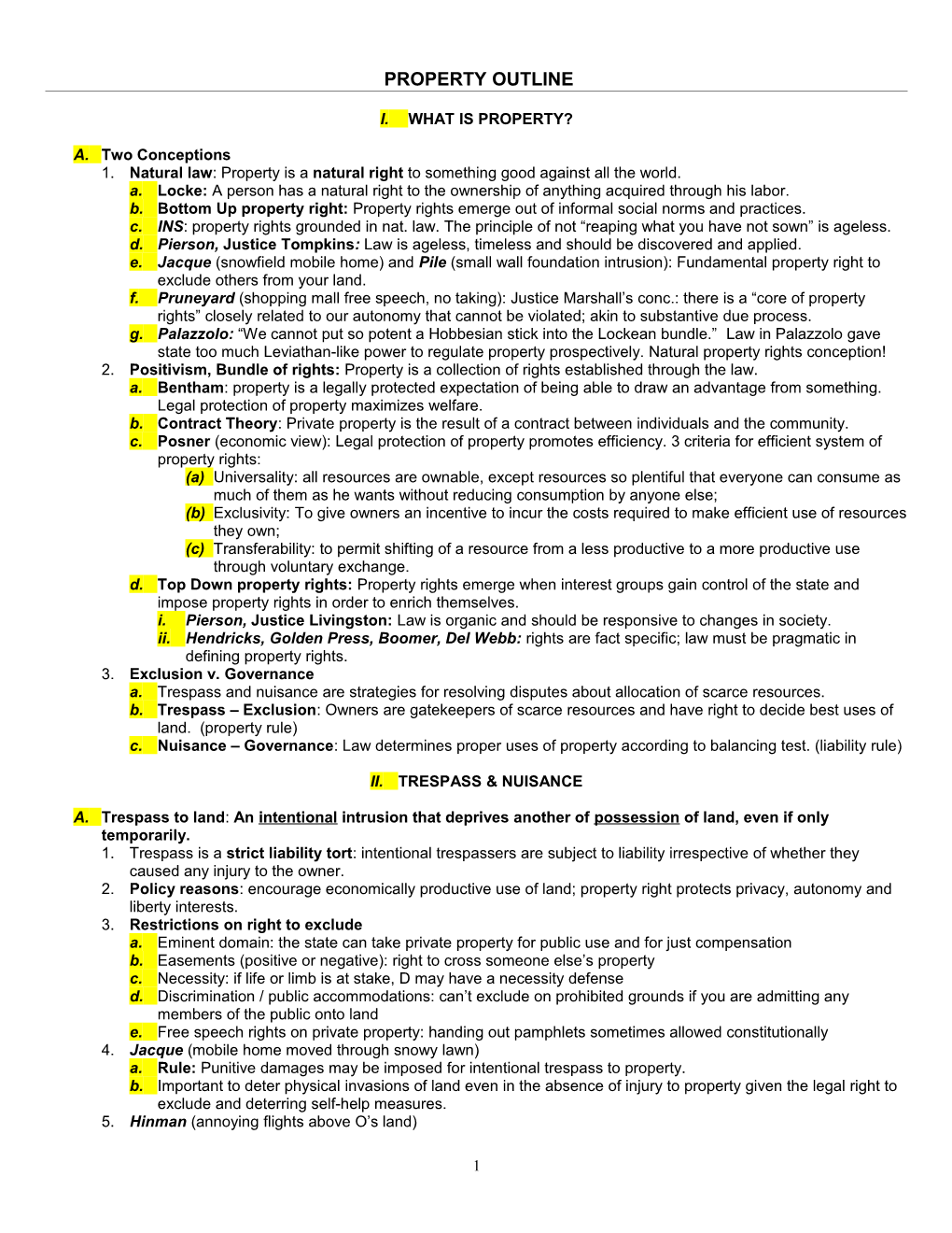 Property Outline