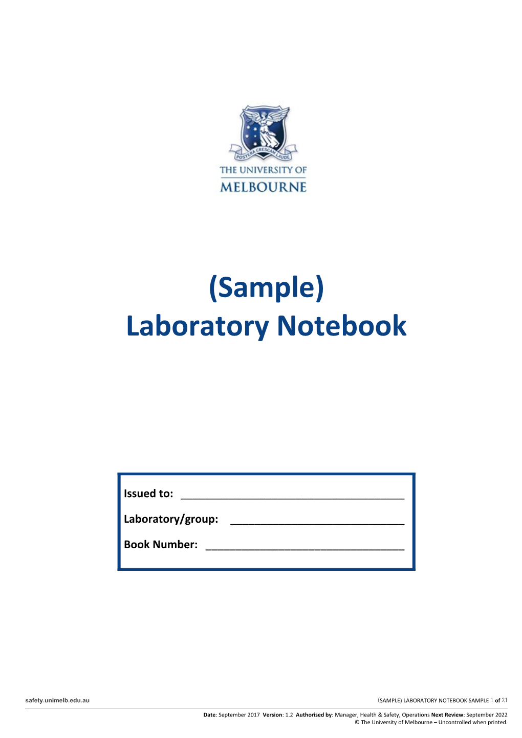 Laboratory Notebook Sample Incorporating a Chemical Process Risk Assessment