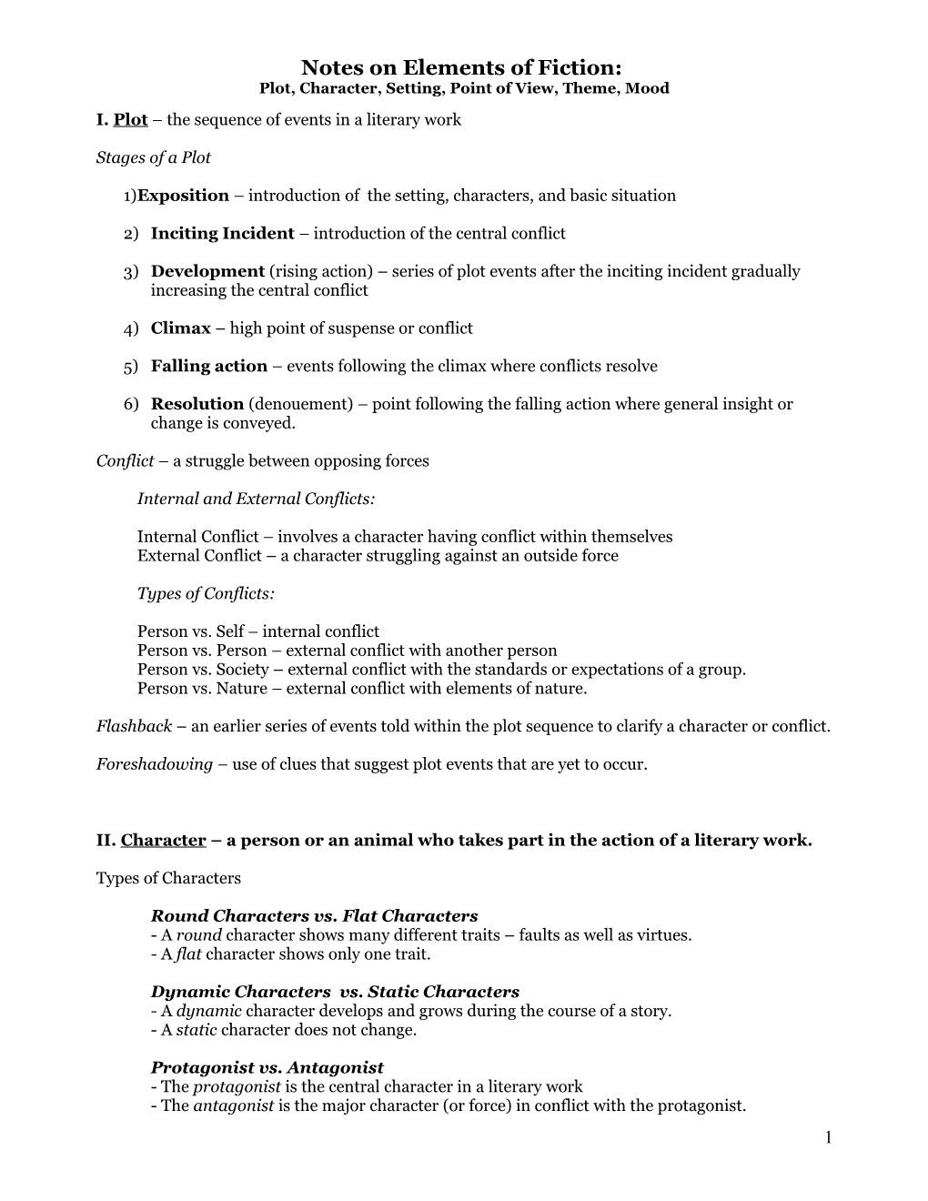 Plot the Sequence of Events in a Literary Work