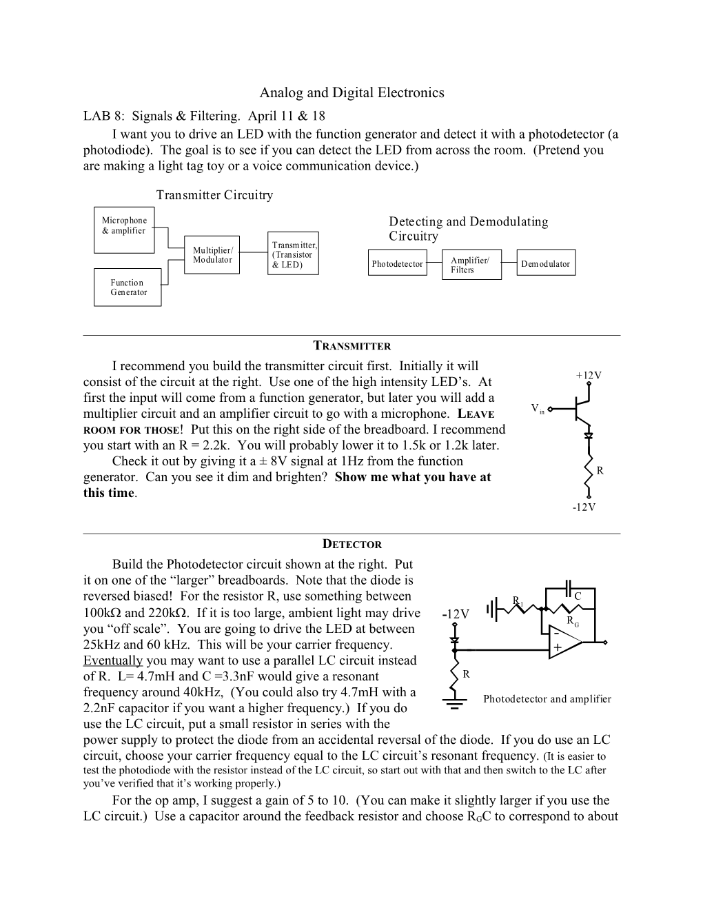 LAB 7: Signals & Filtering