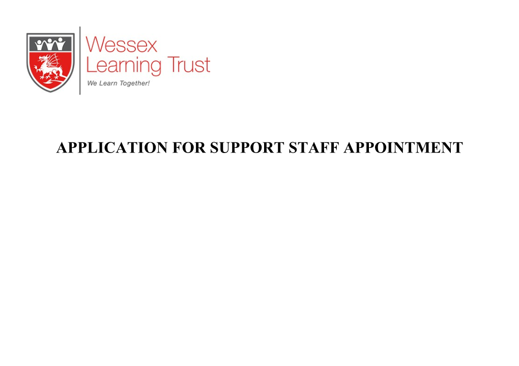 Application for Support Staff Appointment s1