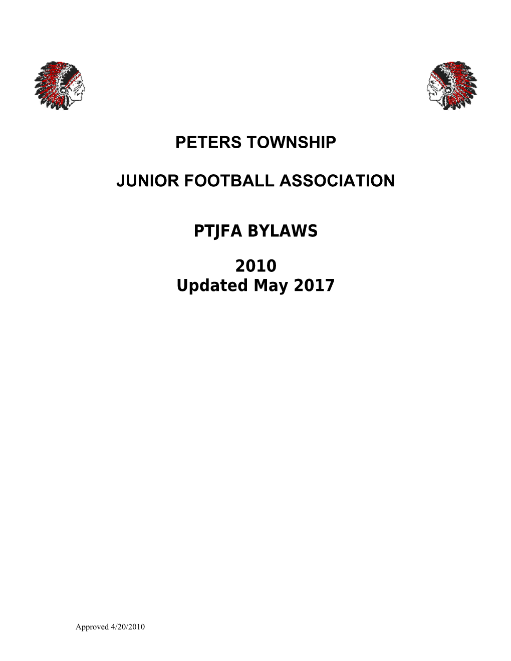 Peterstownship Junior Football Association Bylaws