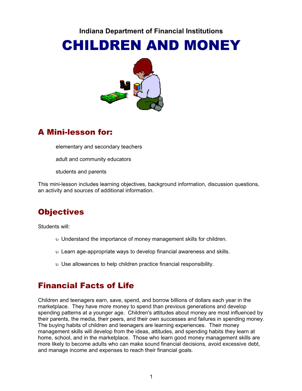 Children and Money s1