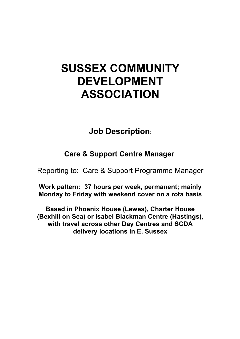 Sussex Community Development Association