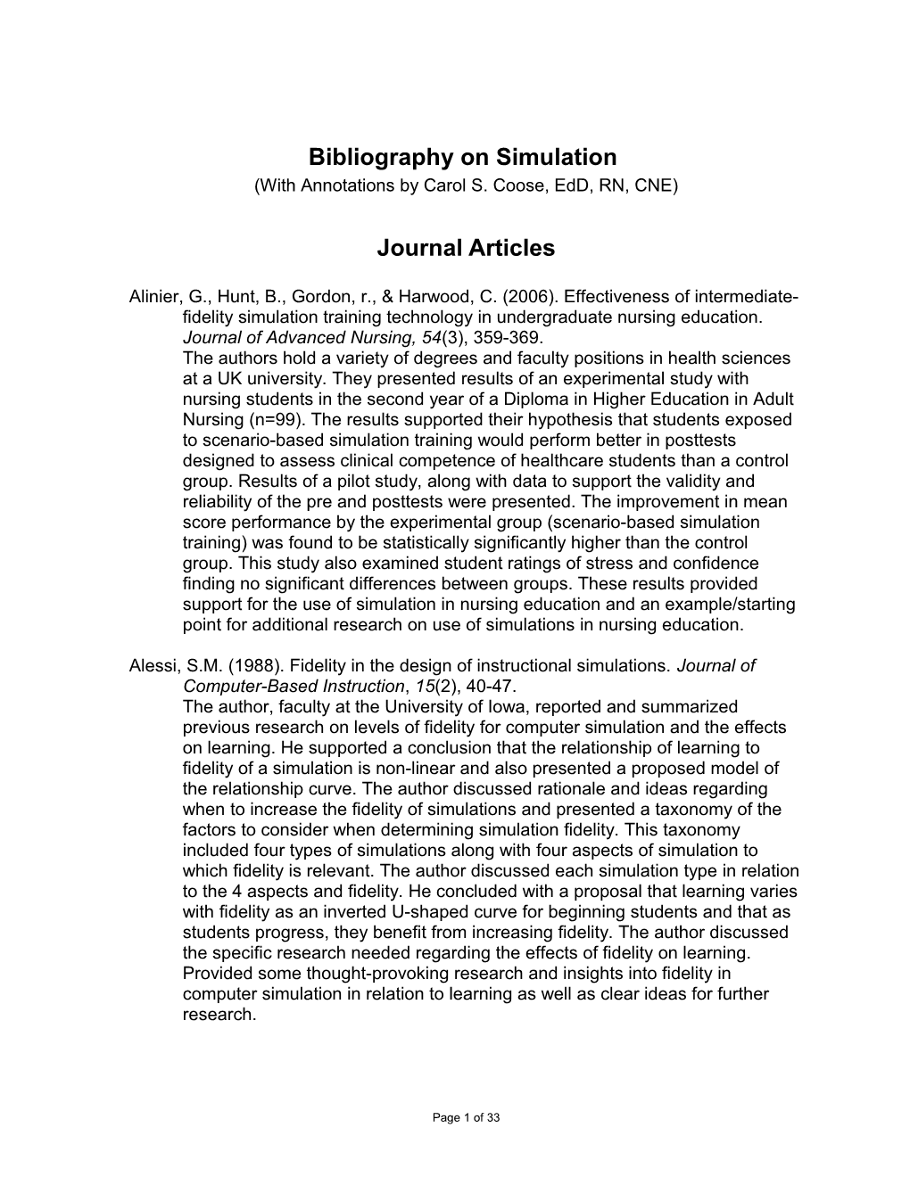 Bibliography on Simulation