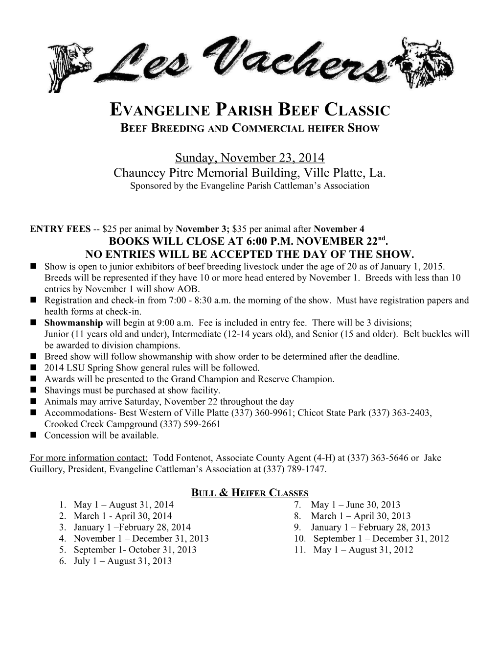 Evangeline Parish Beef Classic