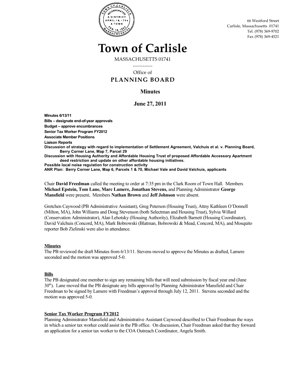 Town of Carlisle