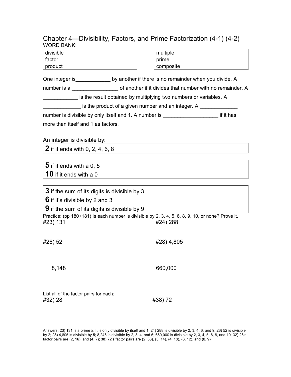 Chapter Two Solving One-Step Equations And