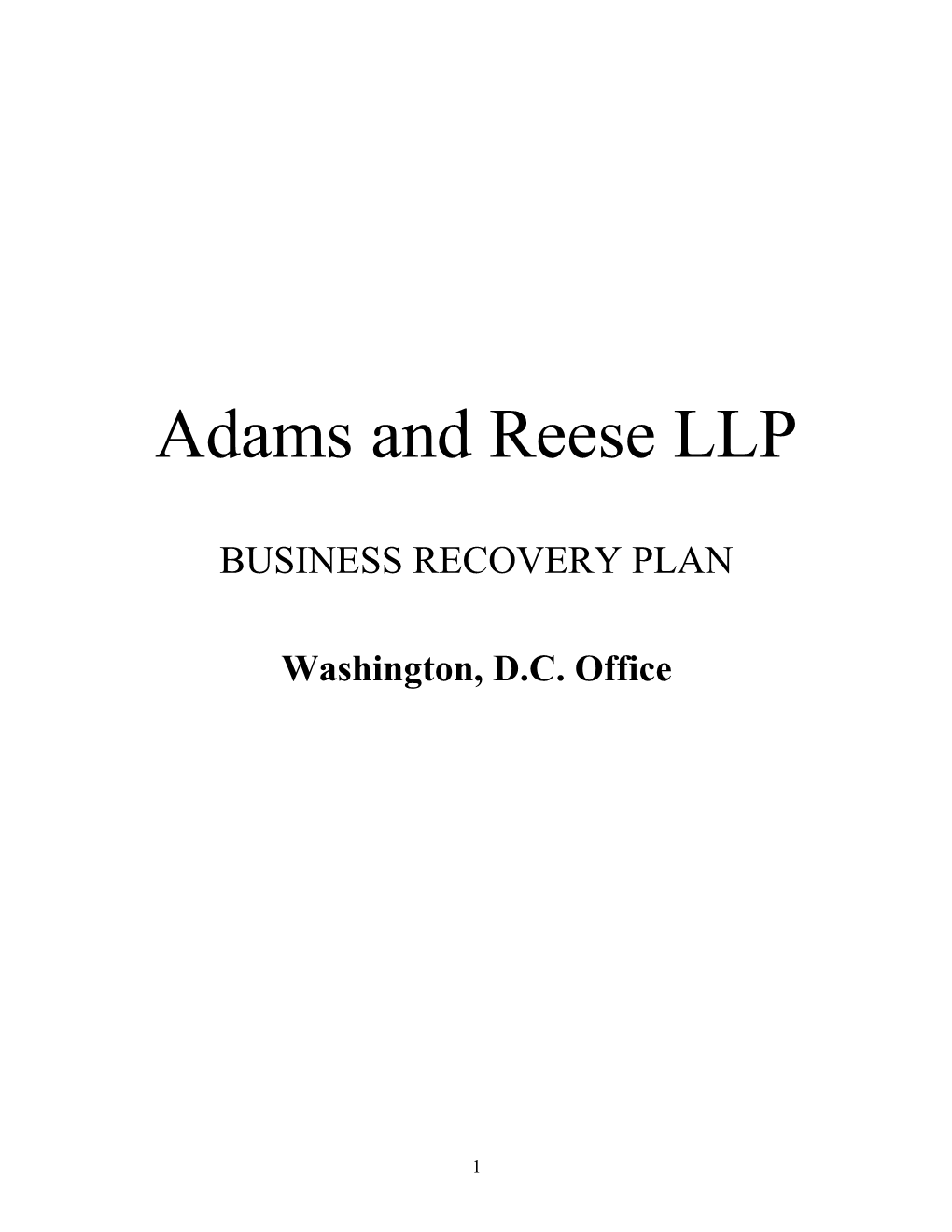 Adams and Reese LLP