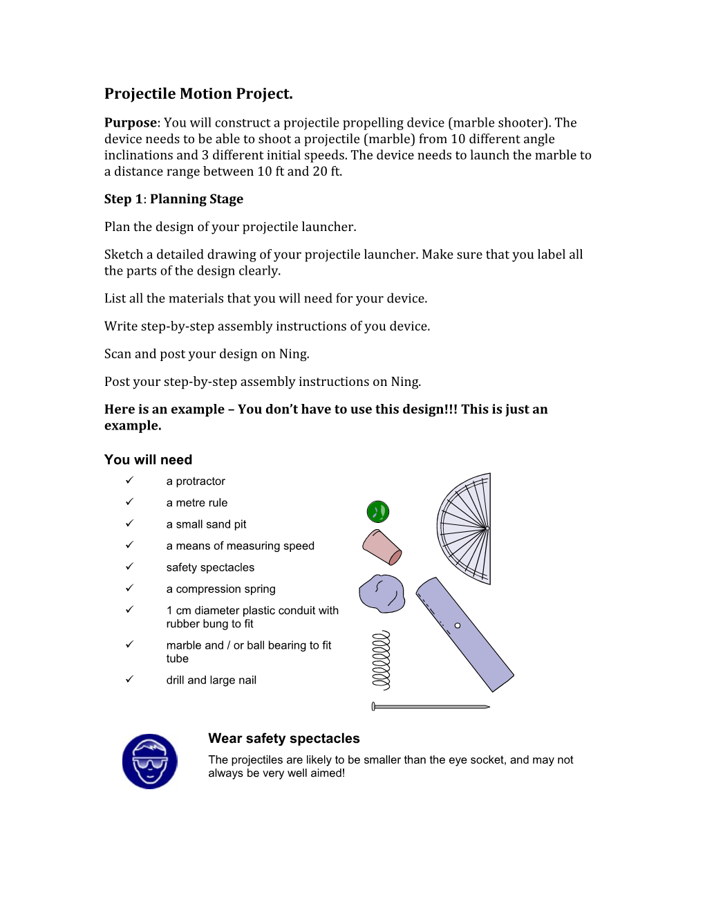 Projectile Motion Project