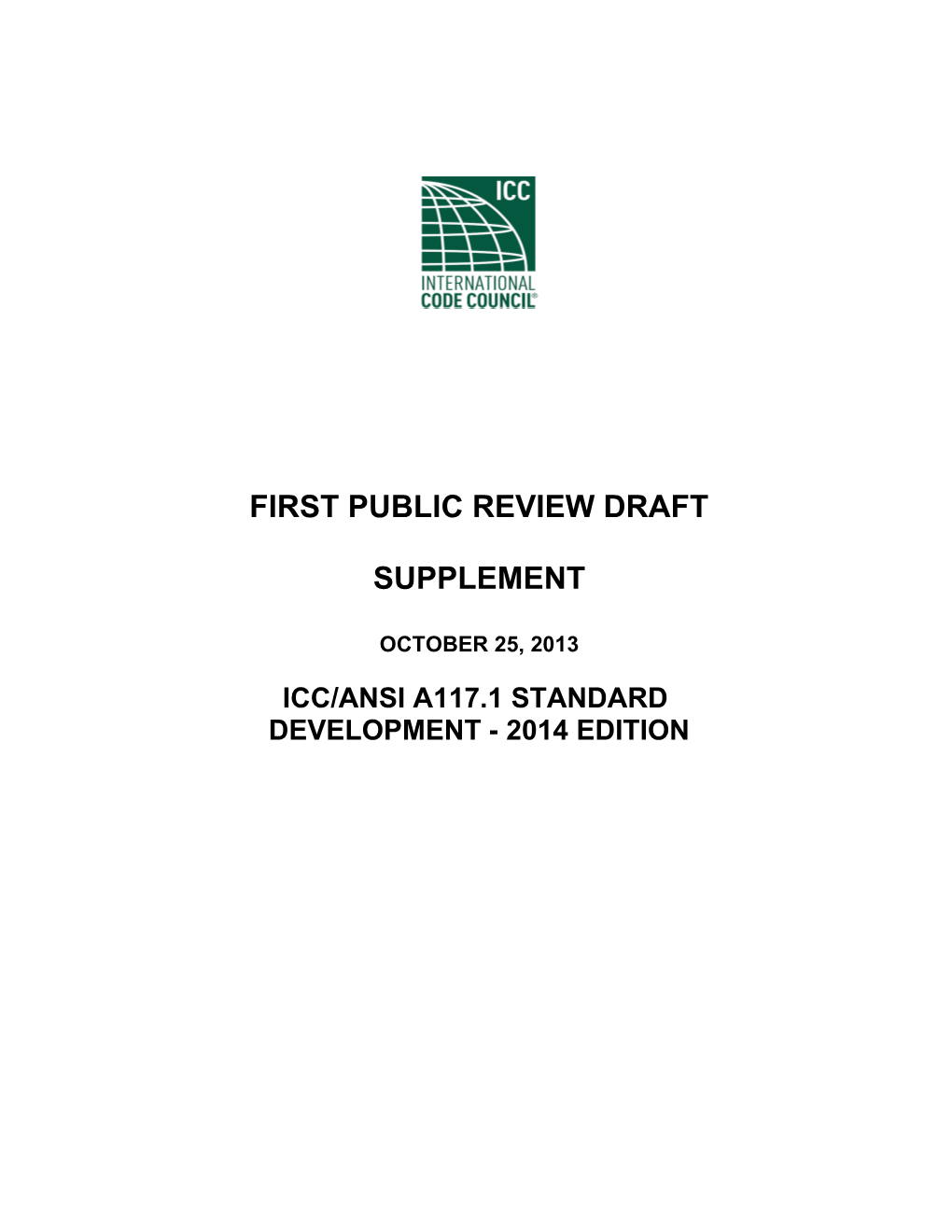 First Public Review Draft Supplement