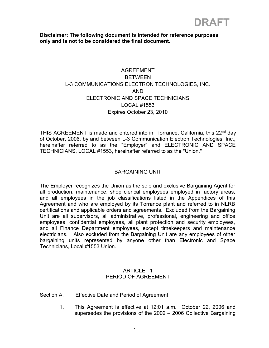 L-3 Communications Electron Technologies, Inc