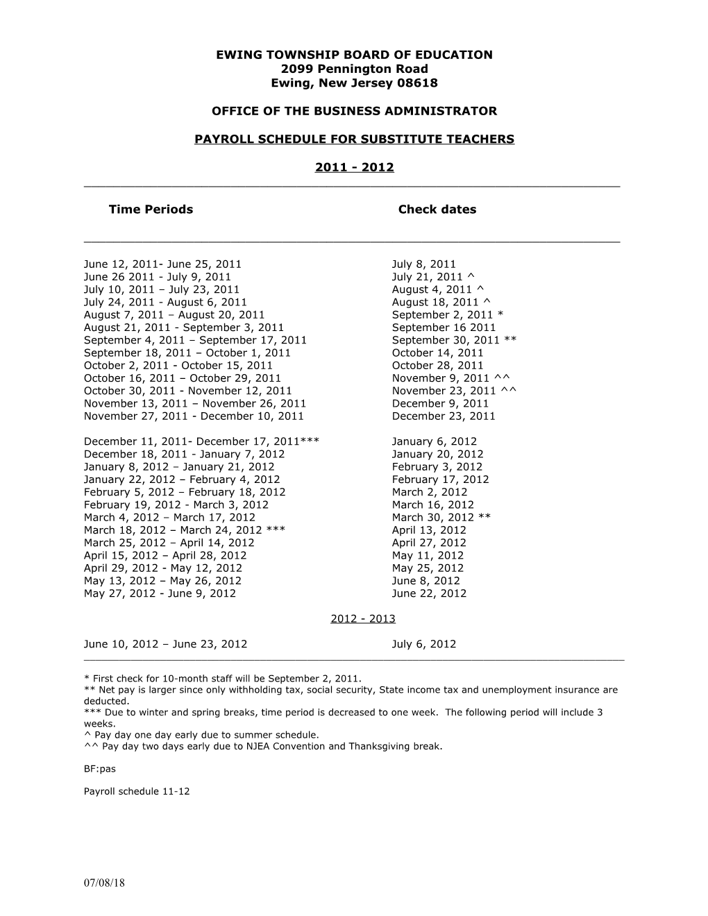 Ewing Township Board of Education