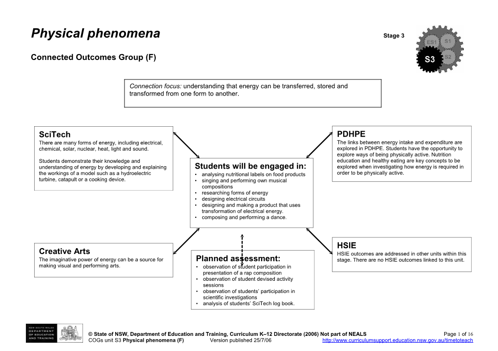 Physical Phenomena Stage 3