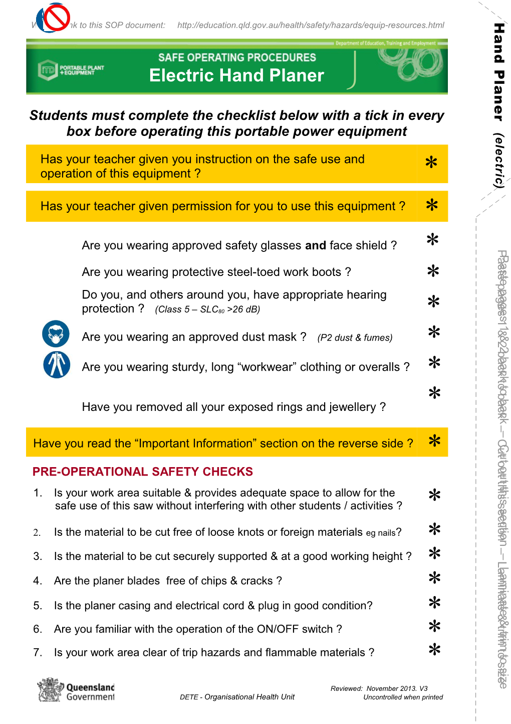 DETE - Safe Operating Procedure s3