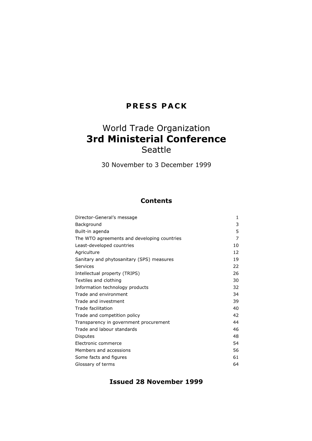 Leading Exporters and Importers of Agricultural Products, 1998