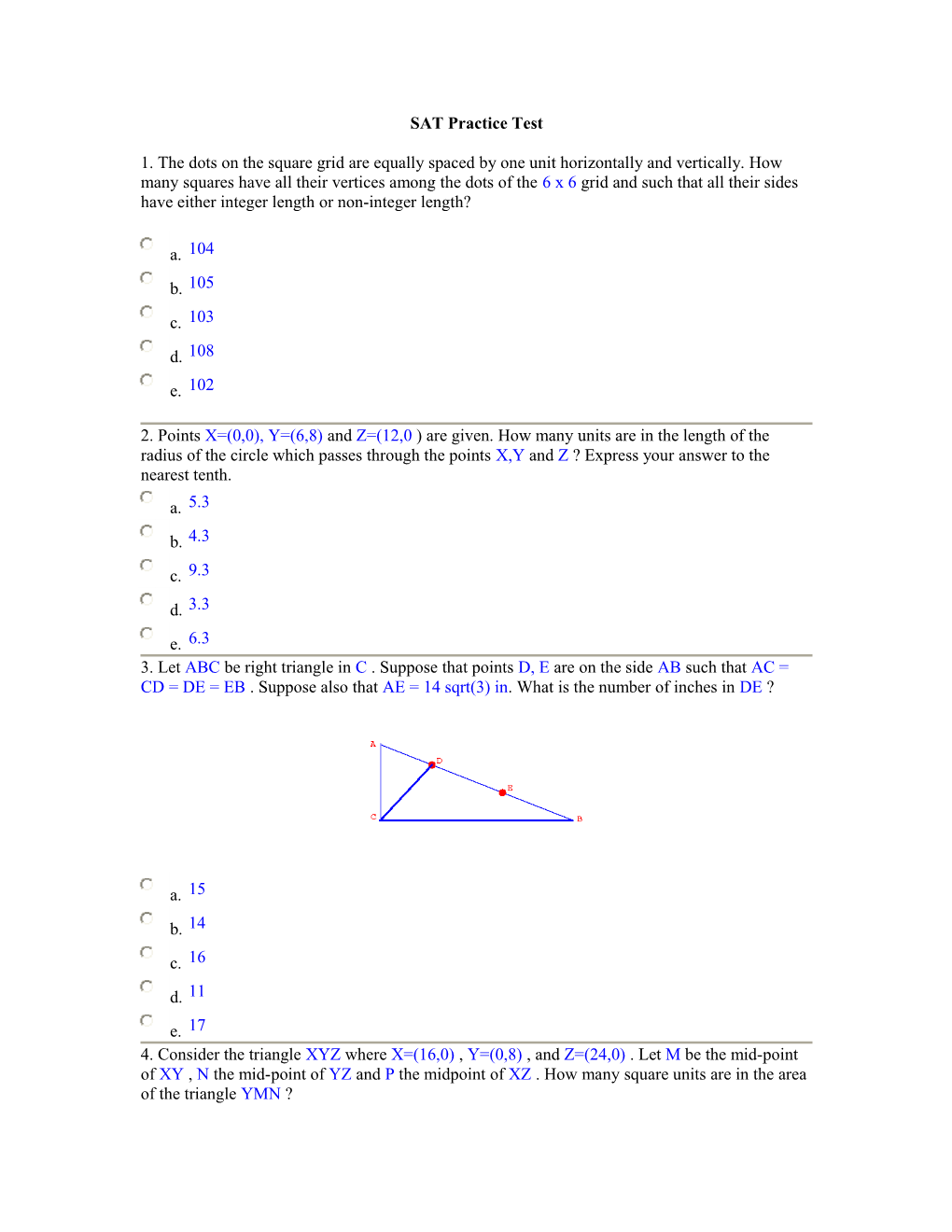 SAT Practice Test