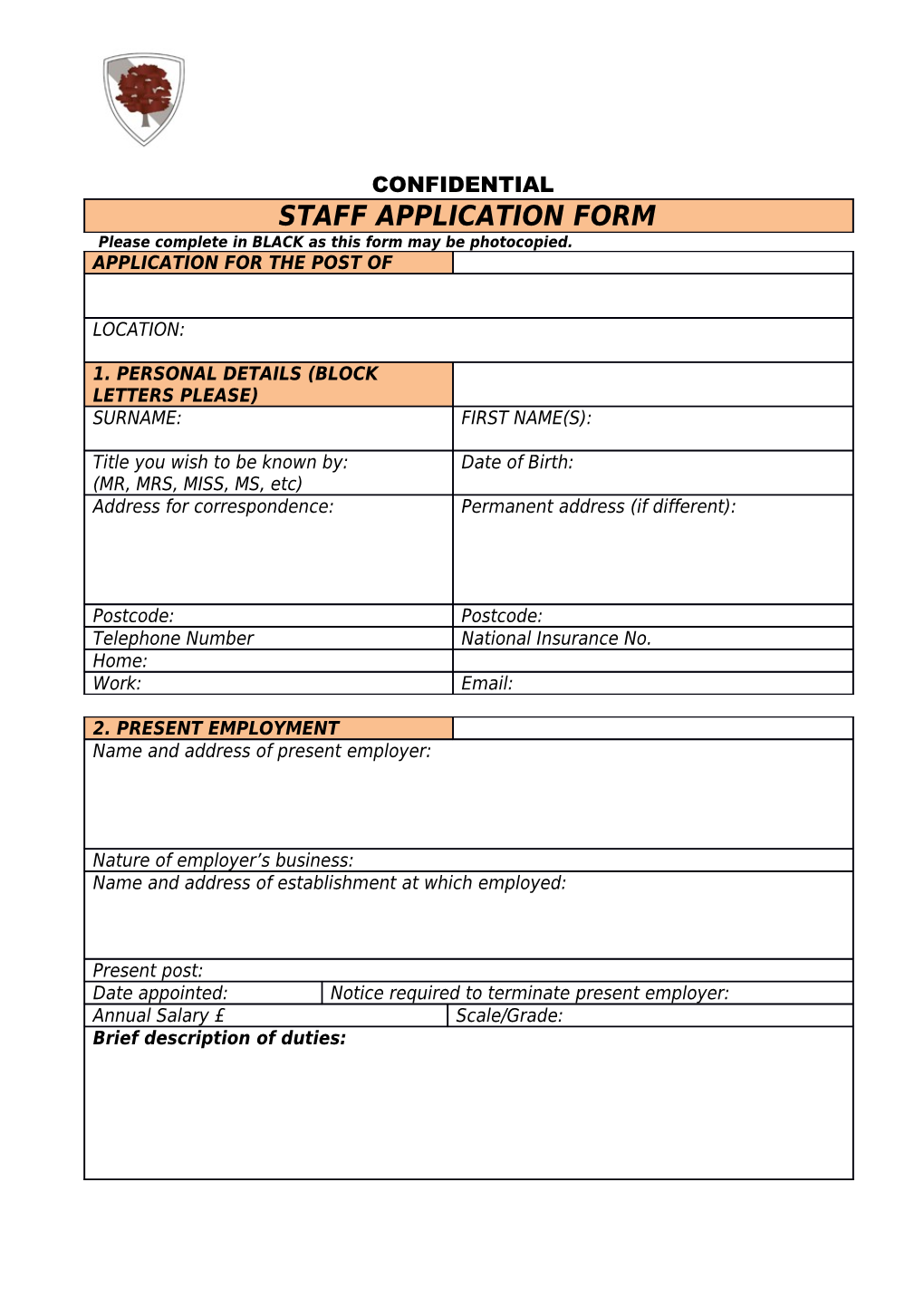 Please Complete in BLACK As This Form May Be Photocopied s1