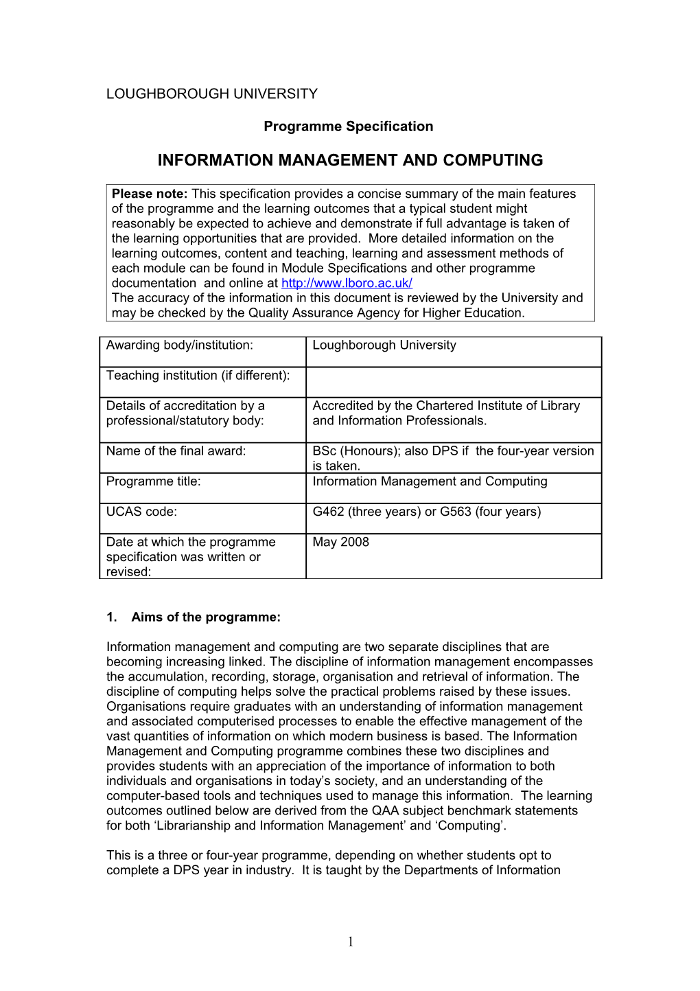 Information Management and Computing