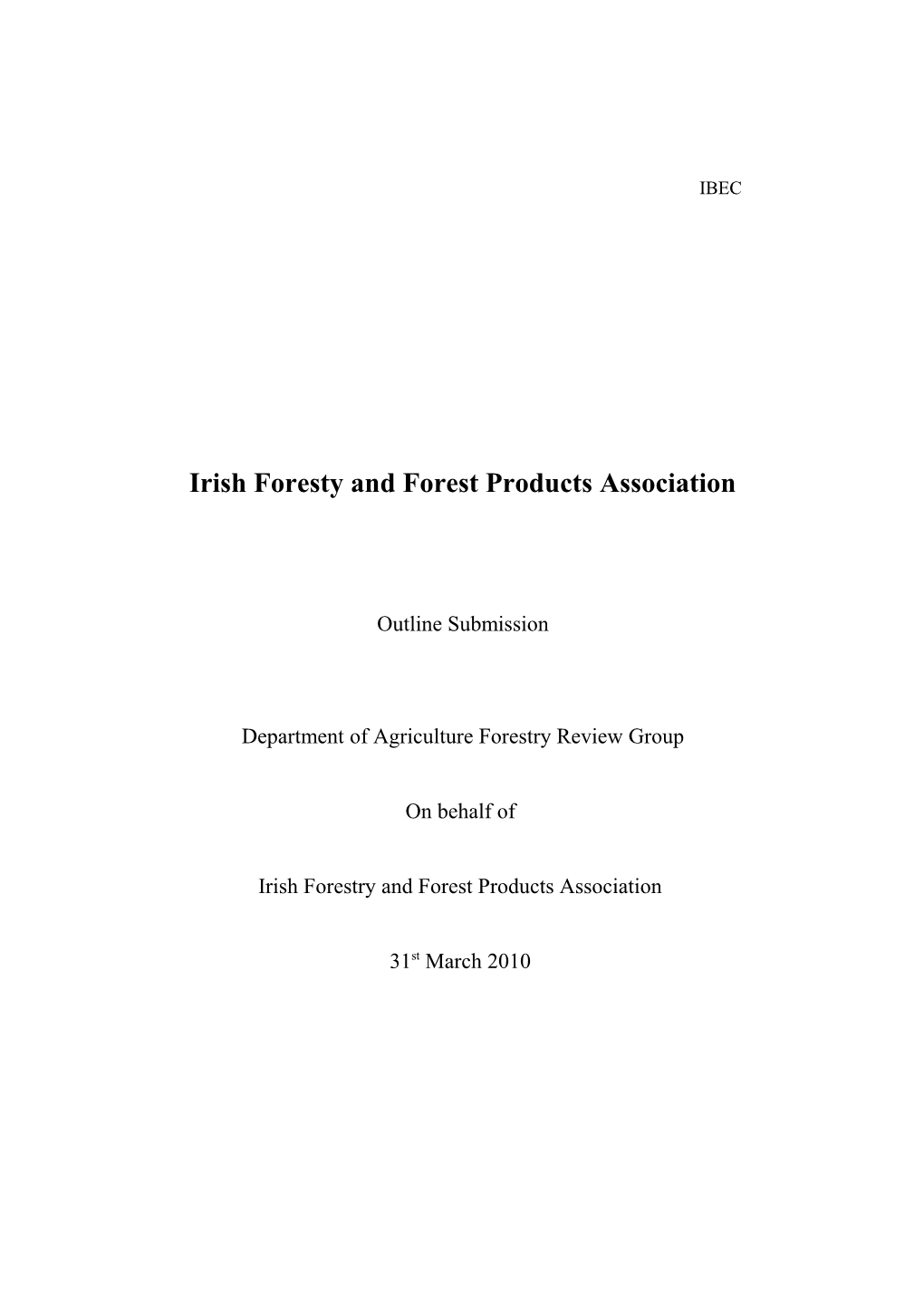 Irish Foresty and Forest Products Association