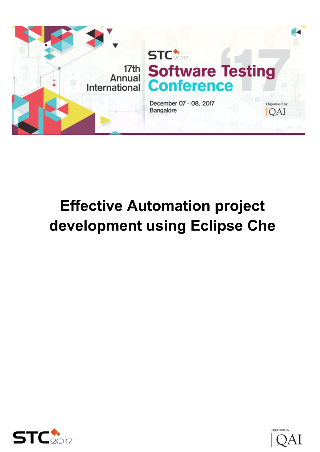 Effective Automation Project Development Using Eclipse Che