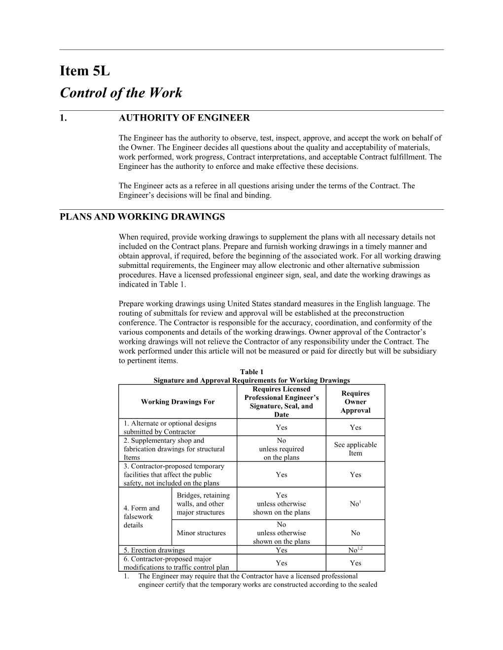 Local Government Standard Specifications Templates