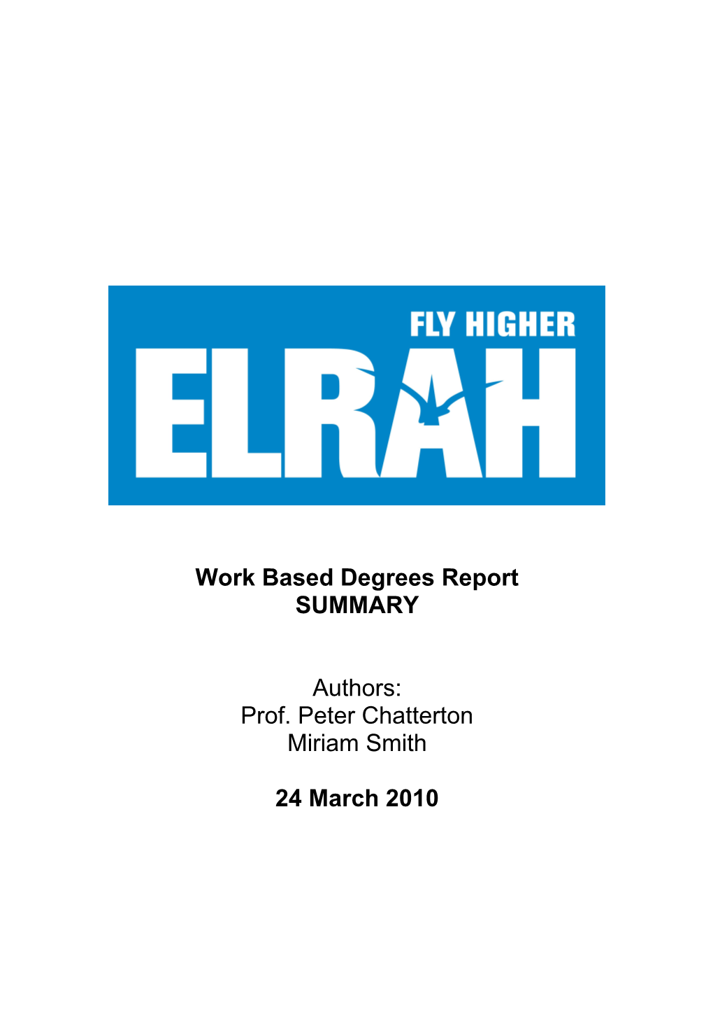 Work Based Degrees Report