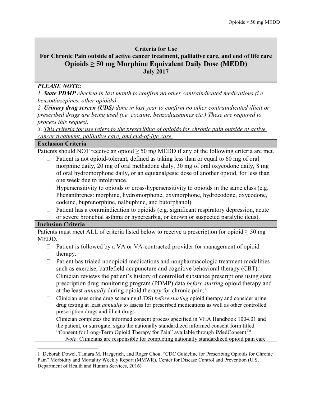 Opioids 50 Mg Morphine Equivalent Daily Dose (MEDD)