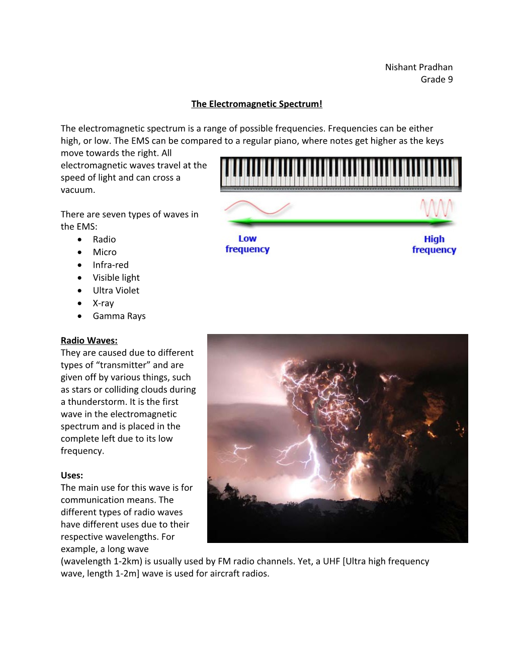 The Electromagnetic Spectrum!