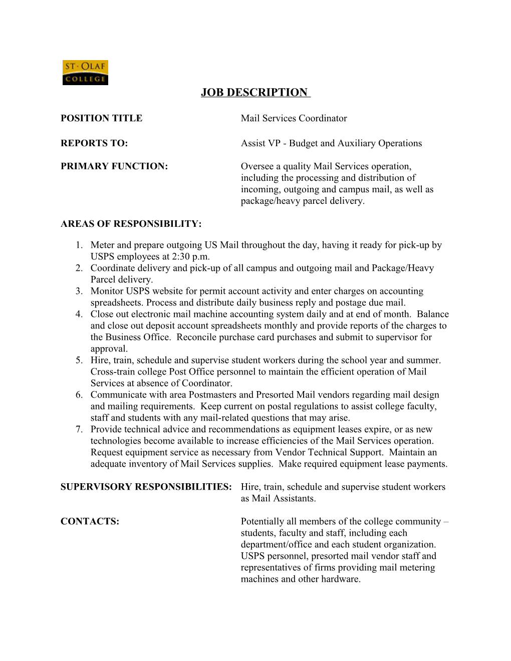 Instructions for Writing the Job Description s1