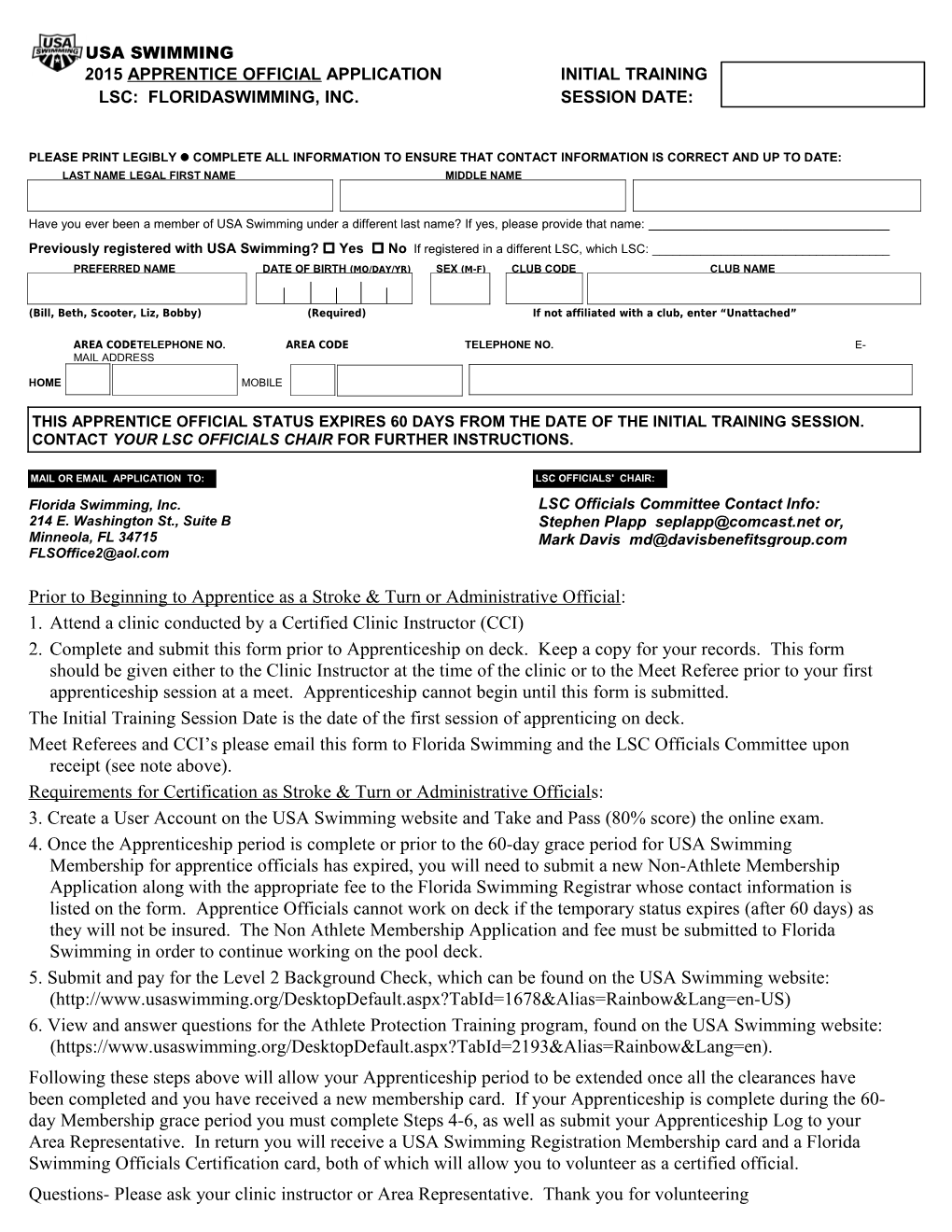 2015Apprentice Official Applicationinitial Training