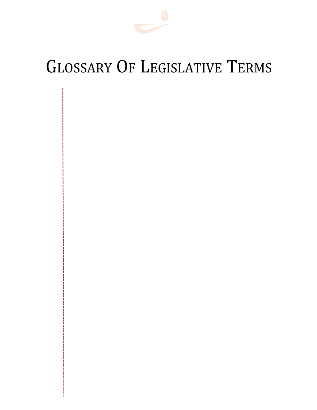 Glossary of Legislative Terms