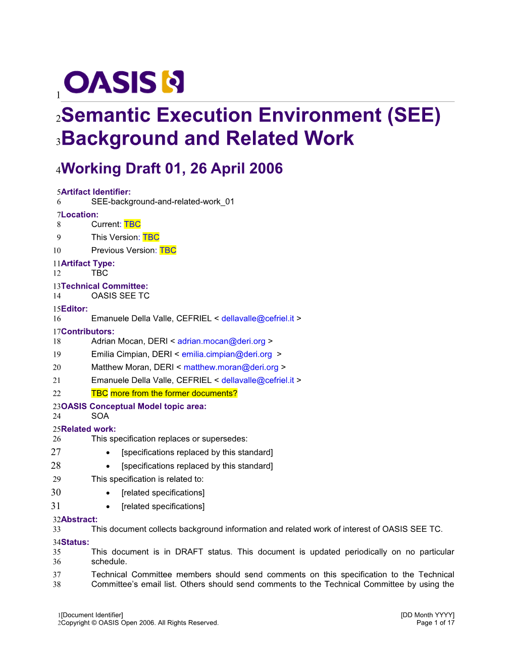 OASIS Specification Template s17