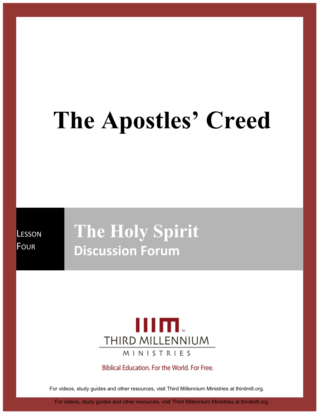 The Apostles' Creed s3