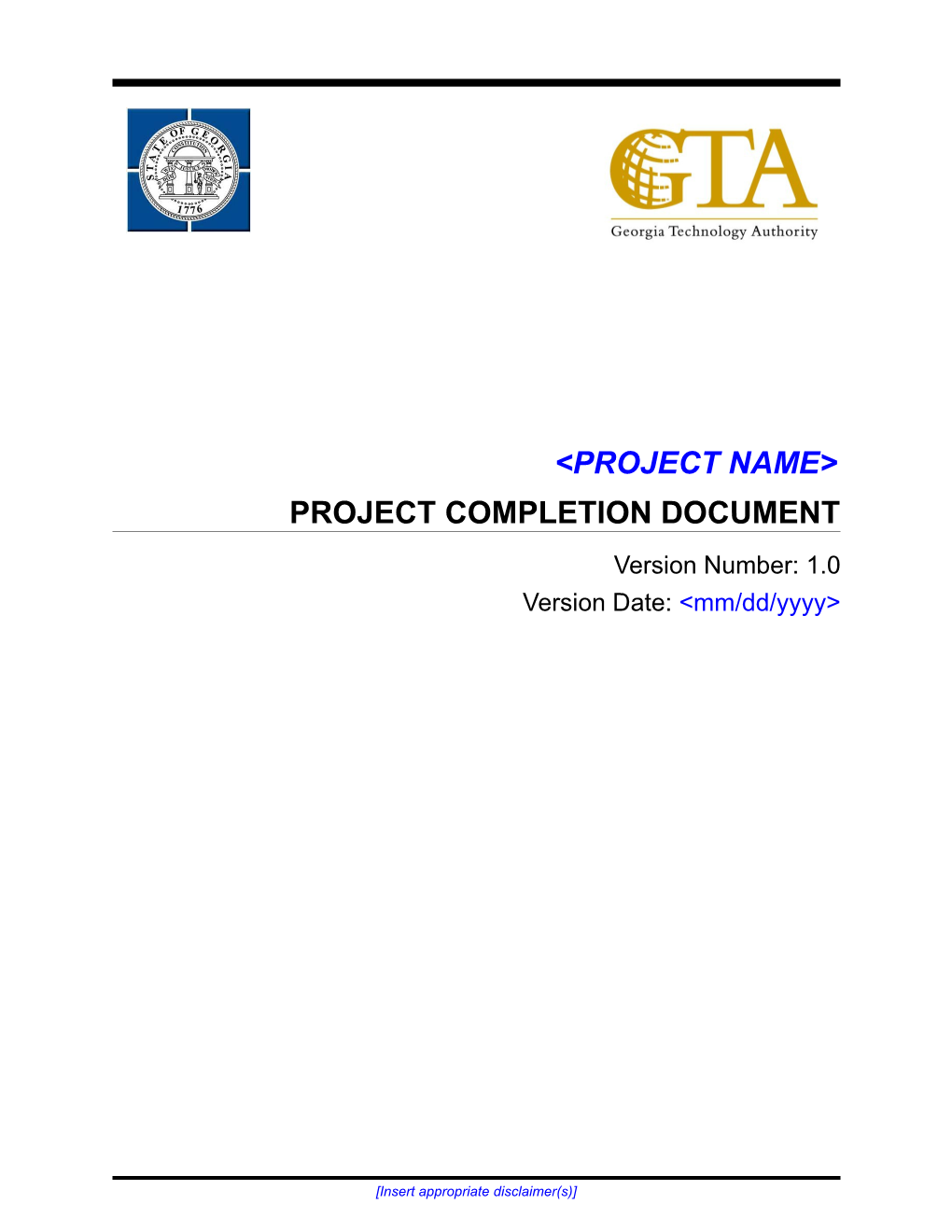 Project Completion Document
