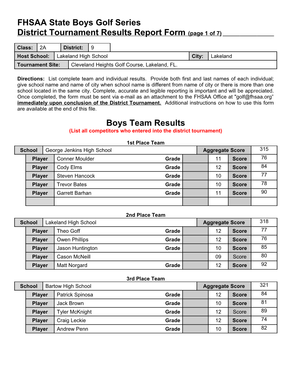 2000 FHSAA State Wrestling Series s2