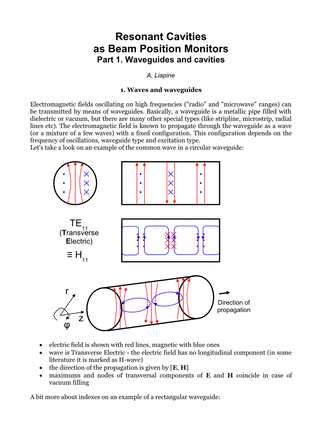 Part 1. Waveguides and Cavities