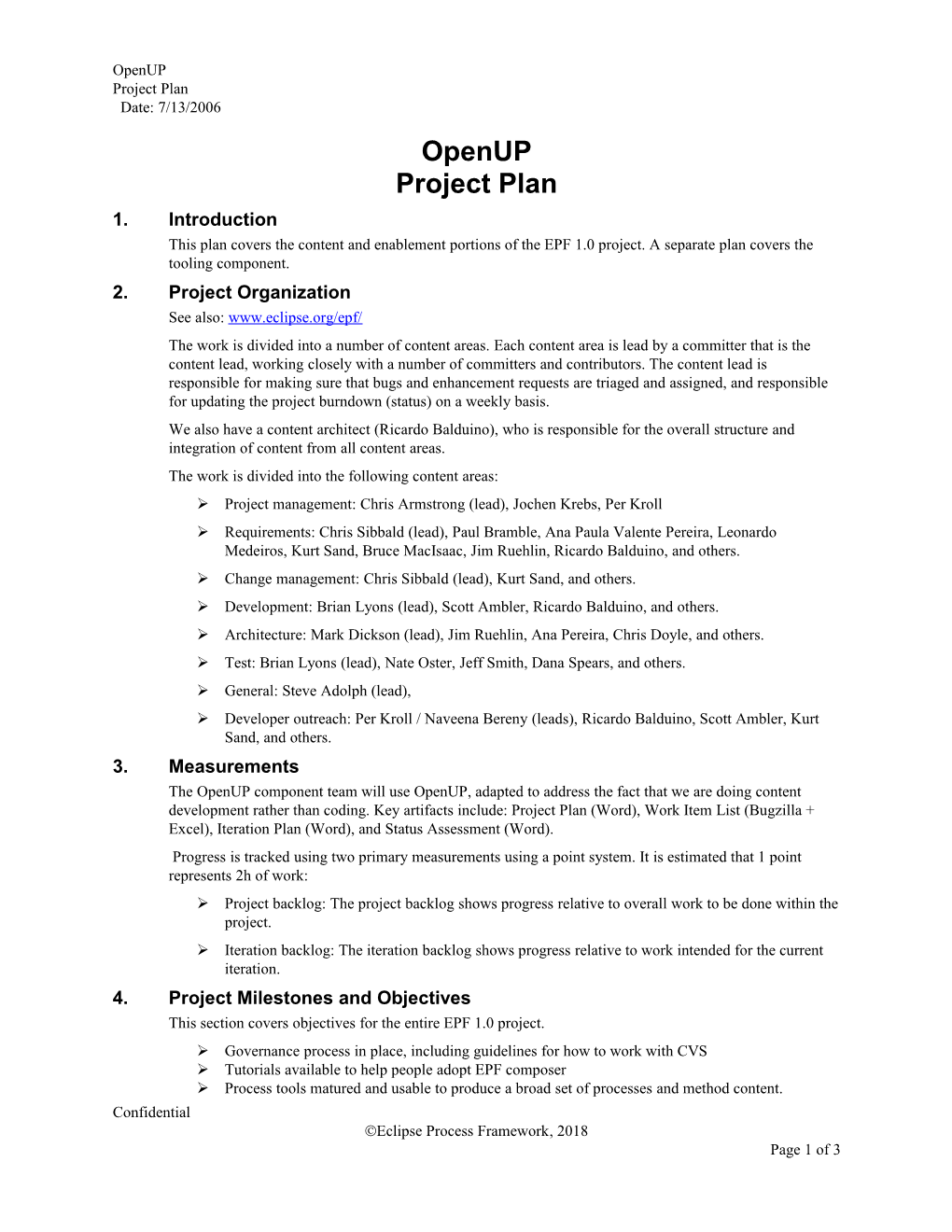 2. Project Organization