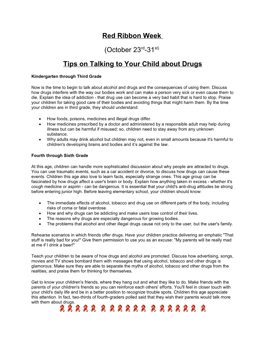 Tips on Talking to Your Child About Drugs