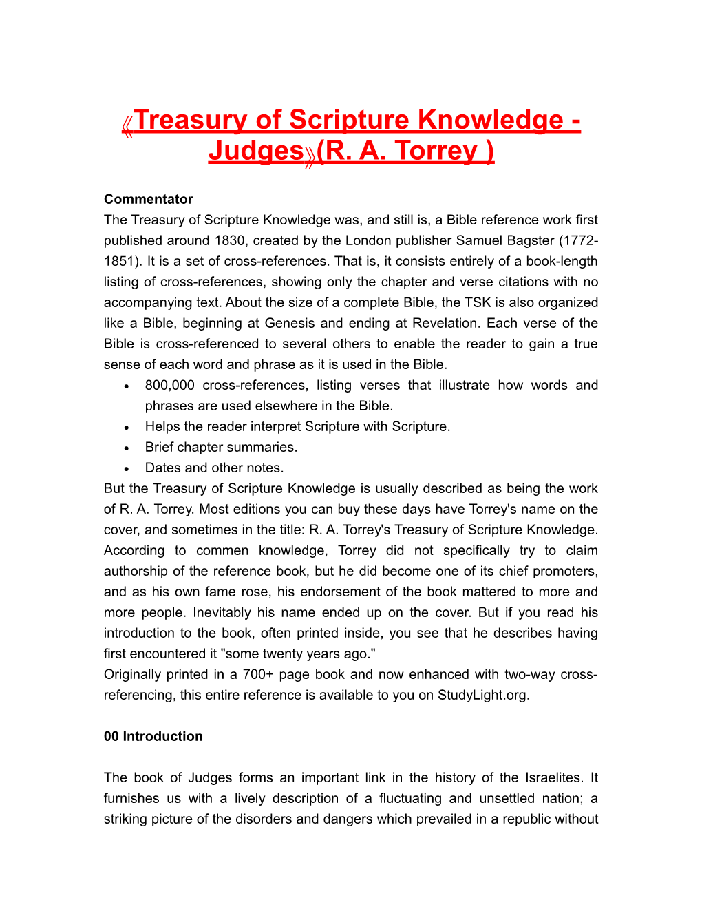 Treasuryofscriptureknowledge - Judges (R. A.Torrey)