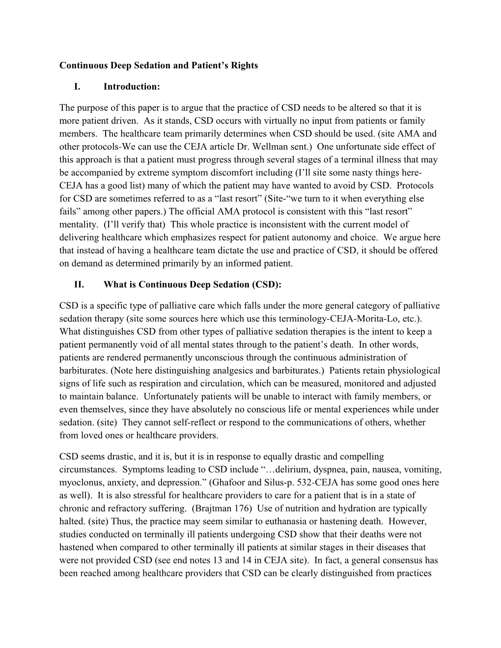 Continuous Deep Sedation and Patient S Rights